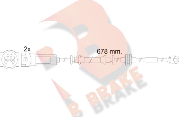 R Brake 610452RB - Senzor de avertizare,uzura placute de frana aaoparts.ro