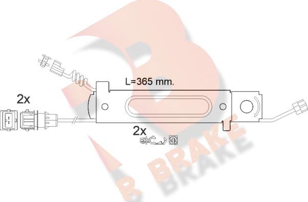R Brake 610485RB - Senzor de avertizare,uzura placute de frana aaoparts.ro