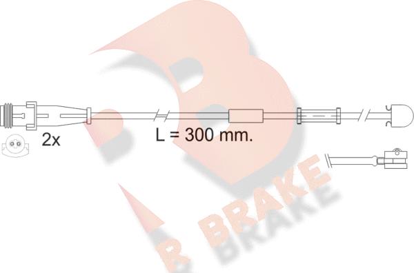 R Brake 610504RB - Senzor de avertizare,uzura placute de frana aaoparts.ro