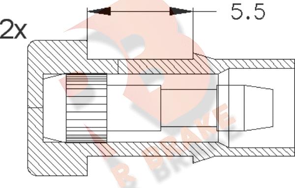 R Brake 610045RB - Senzor de avertizare,uzura placute de frana aaoparts.ro