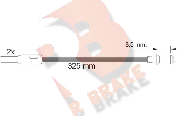 R Brake 610184RB - Senzor de avertizare,uzura placute de frana aaoparts.ro