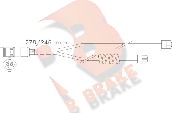 R Brake 610302RB - Senzor de avertizare,uzura placute de frana aaoparts.ro
