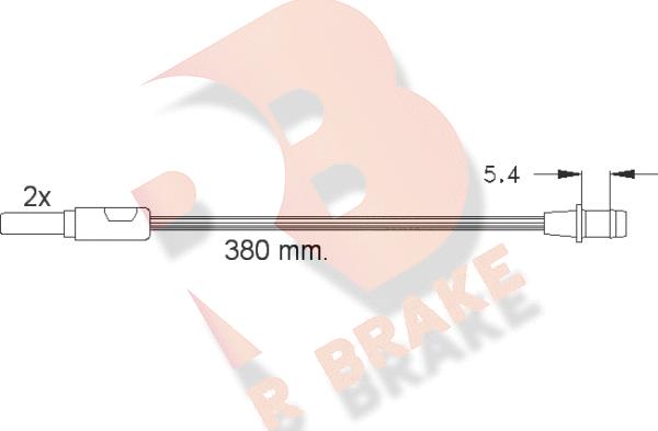 R Brake 610244RB - Senzor de avertizare,uzura placute de frana aaoparts.ro