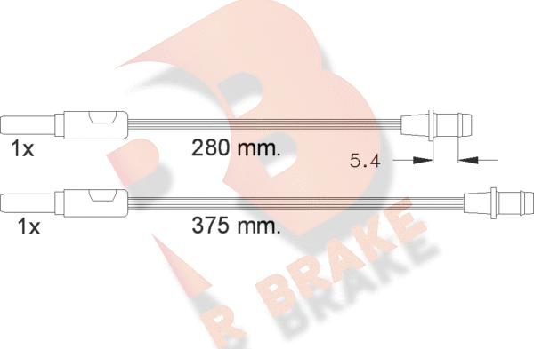 R Brake 610261RB - Senzor de avertizare,uzura placute de frana aaoparts.ro