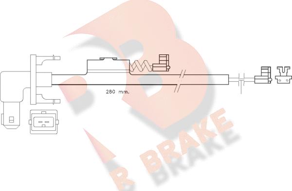 R Brake 610288RB - Senzor de avertizare,uzura placute de frana aaoparts.ro