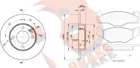 R Brake 3R10483325 - Set frana, frana disc aaoparts.ro