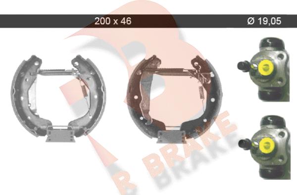 R Brake 79RBKT0085 - Set saboti frana aaoparts.ro