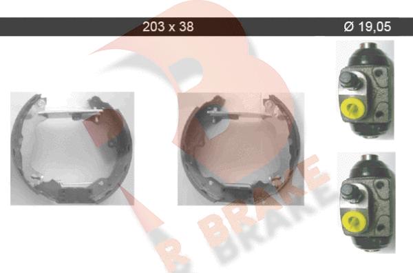 R Brake 79RBKT0033 - Set saboti frana aaoparts.ro