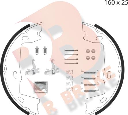 R Brake 79RBPB4021 - Set saboti frana, frana de mana aaoparts.ro