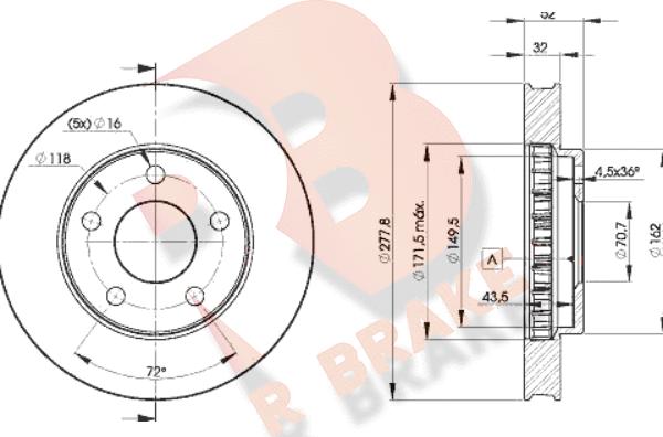 R Brake 78RBD29057 - Disc frana aaoparts.ro