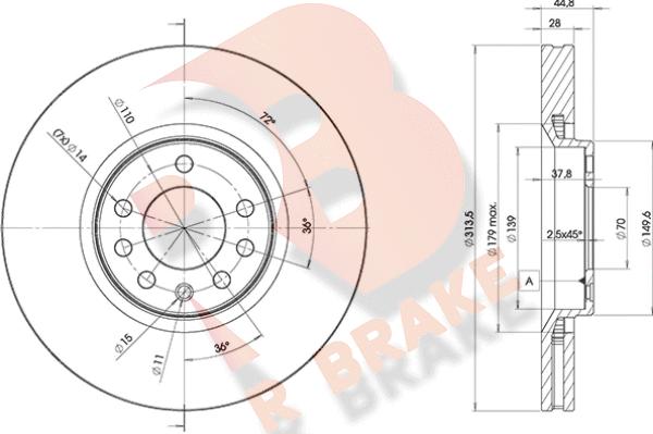 R Brake 78RBD29005 - Disc frana aaoparts.ro