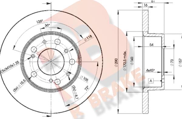 R Brake 78RBD24695 - Disc frana aaoparts.ro