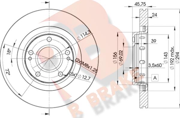 R Brake 78RBD25924 - Disc frana aaoparts.ro