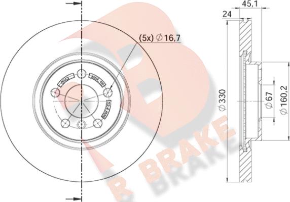 R Brake 78RBD20043 - Disc frana aaoparts.ro