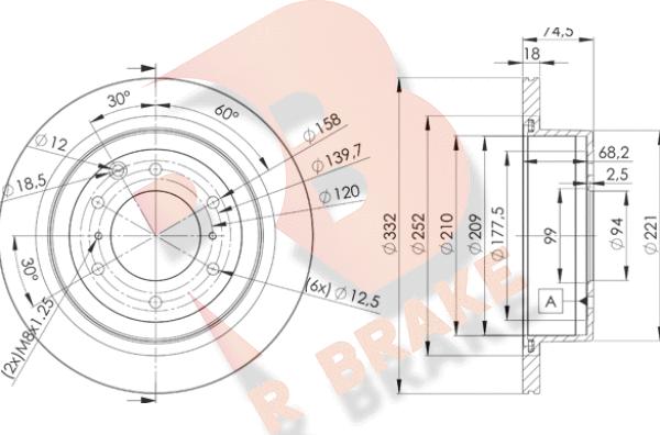 R Brake 78RBD27114 - Disc frana aaoparts.ro