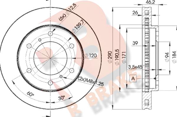 R Brake 78RBD27116 - Disc frana aaoparts.ro