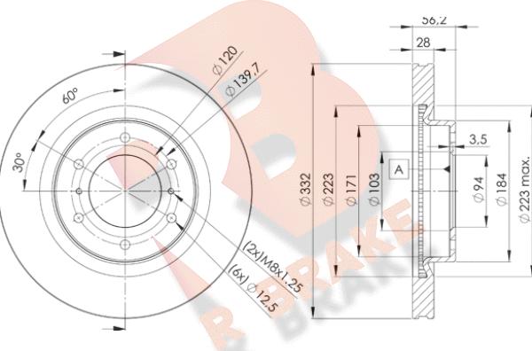 R Brake 78RBD27113 - Disc frana aaoparts.ro
