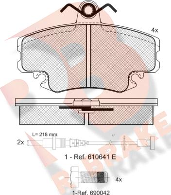 R Brake RB0993-700 - Set placute frana,frana disc aaoparts.ro