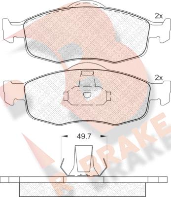 R Brake RB0916 - Set placute frana,frana disc aaoparts.ro