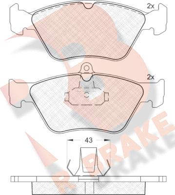 R Brake RB0988 - Set placute frana,frana disc aaoparts.ro