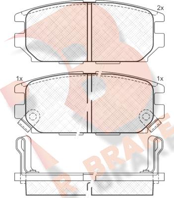 R Brake RB0983 - Set placute frana,frana disc aaoparts.ro