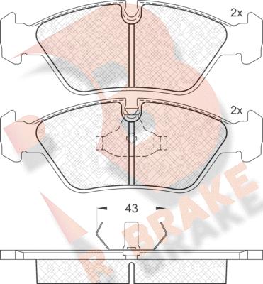 R Brake RB0423 - Set placute frana,frana disc aaoparts.ro