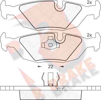 R Brake RB0422 - Set placute frana,frana disc aaoparts.ro