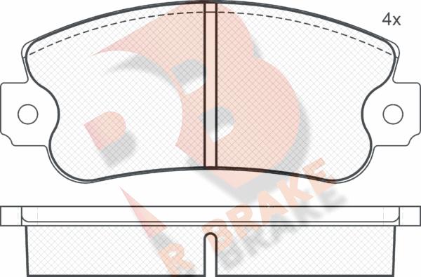 R Brake RB0474 - Set placute frana,frana disc aaoparts.ro