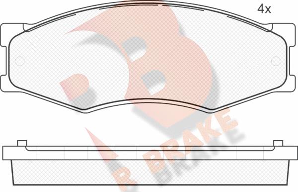 R Brake RB0526-087 - Set placute frana,frana disc aaoparts.ro