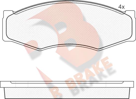 R Brake RB0526 - Set placute frana,frana disc aaoparts.ro