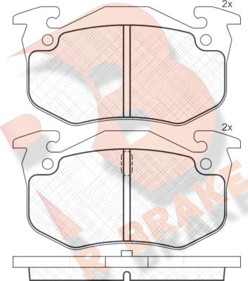 R Brake RB0649 - Set placute frana,frana disc aaoparts.ro