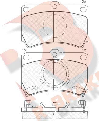 R Brake RB0611 - Set placute frana,frana disc aaoparts.ro