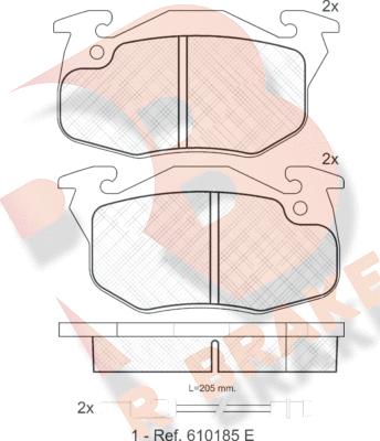 R Brake RB0633 - Set placute frana,frana disc aaoparts.ro