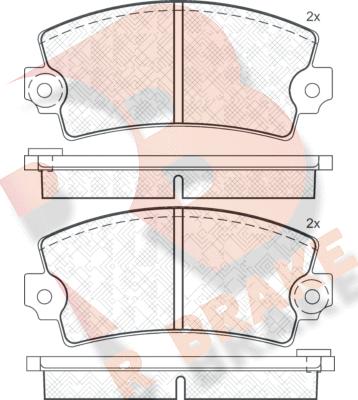 R Brake RB0052 - Set placute frana,frana disc aaoparts.ro