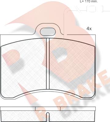R Brake RB0175 - Set placute frana,frana disc aaoparts.ro