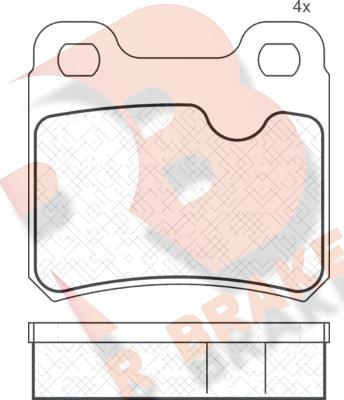 R Brake RB0807 - Set placute frana,frana disc aaoparts.ro