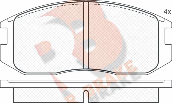 R Brake RB0875 - Set placute frana,frana disc aaoparts.ro