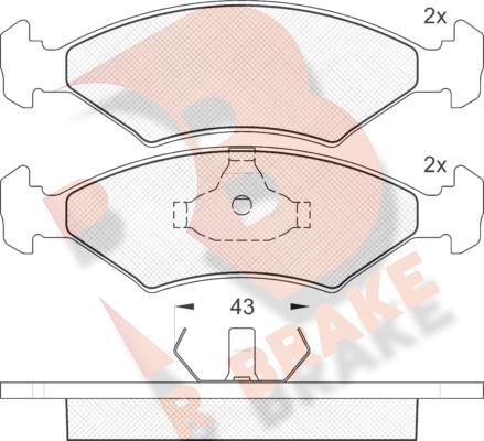 R Brake RB0329 - Set placute frana,frana disc aaoparts.ro