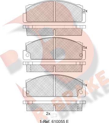 R Brake RB0240 - Set placute frana,frana disc aaoparts.ro