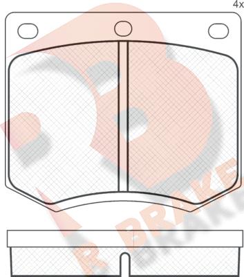 R Brake RB0255 - Set placute frana,frana disc aaoparts.ro