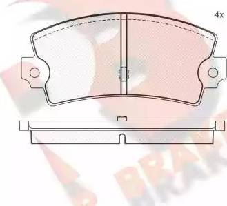 R Brake RB0218 - Set placute frana,frana disc aaoparts.ro