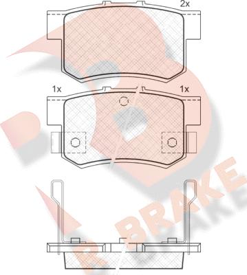 R Brake RB0798 - Set placute frana,frana disc aaoparts.ro