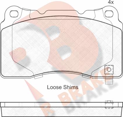 R Brake RB1990 - Set placute frana,frana disc aaoparts.ro