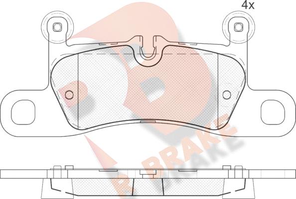 R Brake RB1987 - Set placute frana,frana disc aaoparts.ro