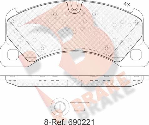 R Brake RB1921 - Set placute frana,frana disc aaoparts.ro
