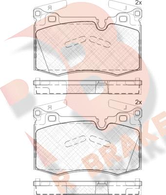 R Brake RB1979 - Set placute frana,frana disc aaoparts.ro