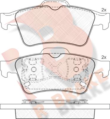R Brake RB1433 - Set placute frana,frana disc aaoparts.ro