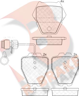 R Brake RB1565 - Set placute frana,frana disc aaoparts.ro