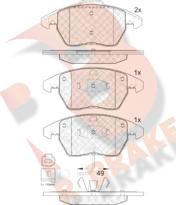 R Brake RB1567 - Set placute frana,frana disc aaoparts.ro