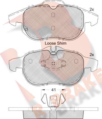 R Brake RB1536-400 - Set placute frana,frana disc aaoparts.ro